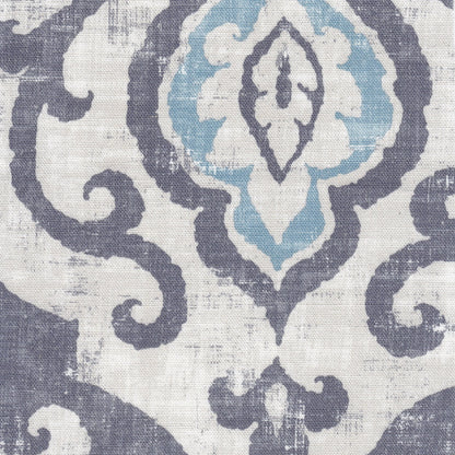 HomePop Classic Swoop Accent Chair - Blue and White Damask