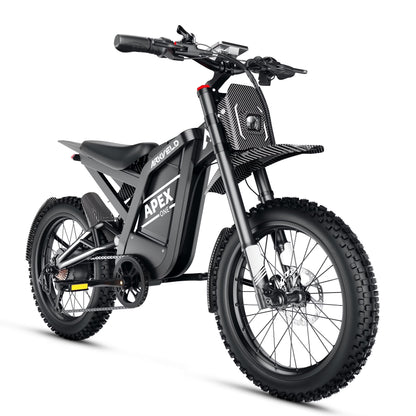 Arkveld Electric Bike for Adults, Peak-3000W, Max 40MPH and 80Miles Electric Motorcycle,25" Fat Tire Dirt Bike, APEX1 7-Speed E-Bike��White
