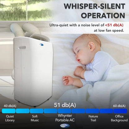 Whynter 14000 BTU Air Conditioner, Dehumidifier, Heater and Fan with HEPA and Carbon Filter for 500 sq ft