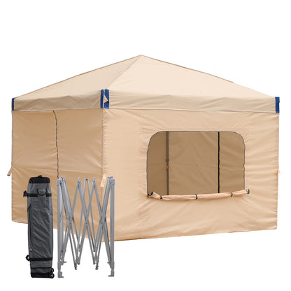 Aoodor Pop Up Canopy Tent with Removable Mesh Window Sidewalls, Portable Instant Shade Canopy with Roller Bag
