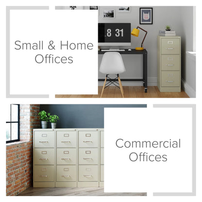 Hirsh 22" Deep 3 Drawer Letter Width Vertical File Cabinet, Commercial Grade, Gray