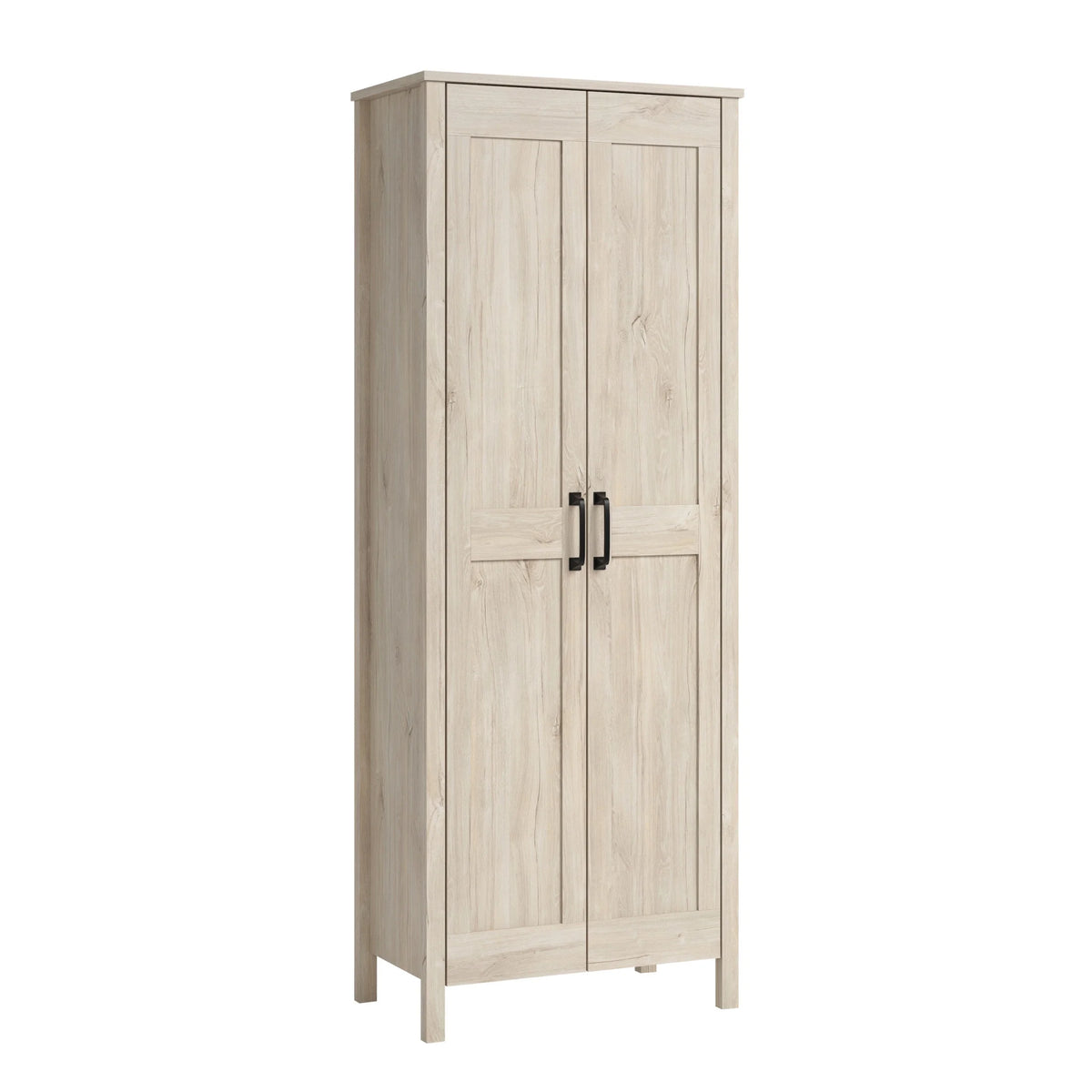 Sauder Two-Door Storage Cabinet, Chalk Oak Finish
