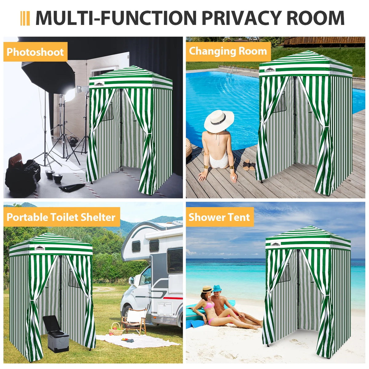 EAGLE PEAK Flex Ultra Compact 4 ft x 4 ft Pop-up Changing Room Canopy, Portable Privacy Cabana