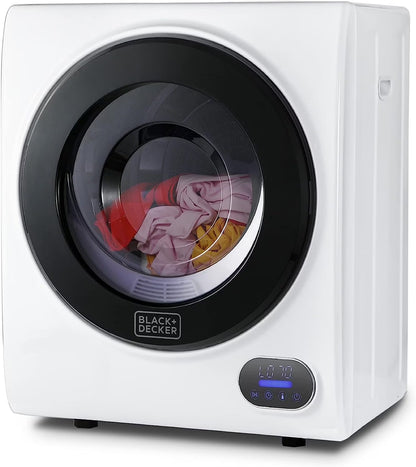 BLACK+DECKER BCED37 Compact Dryer for Standard Wall Outlet, Small, 4 Modes, Load Volume 13.2 lbs., White