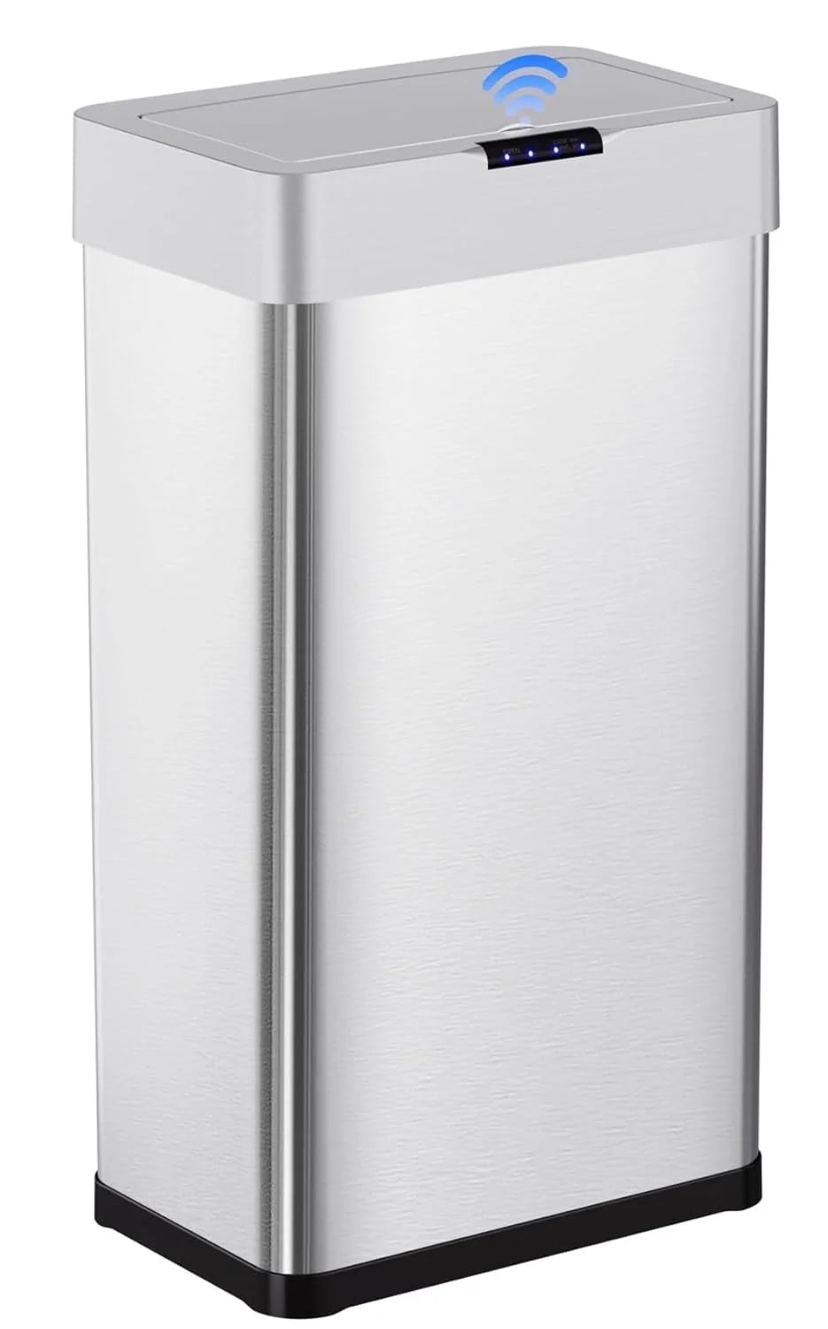 LAZY BUDDY 60 Liter / 16 Gallon Stainless Steel Motion Sensor Trash Can for Kitchen, Bathroom, Rectangular