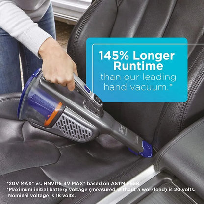 BLACK+DECKER dustbuster furbuster AdvanceClean+ Cordless Pet Handheld Vacuum, HHVK515JP07