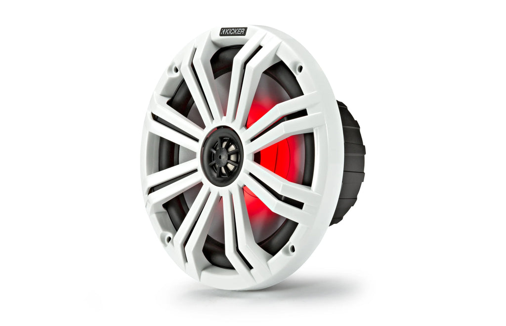Kicker 8" White Marine LED Speakers - 1-Pair of OEM replacement speakers