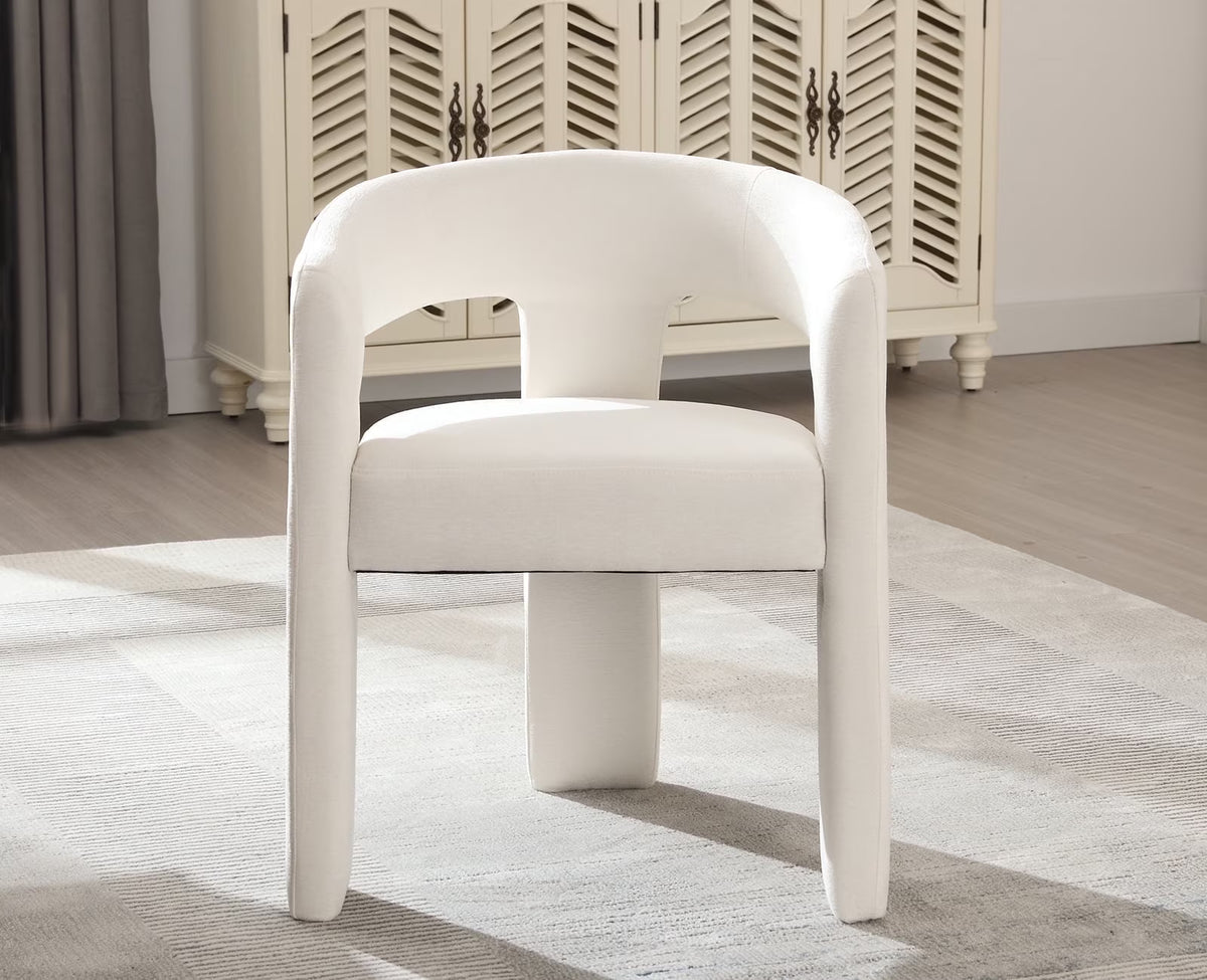 Guyou Modern Sherpa Upholstered Dining Chair, Cute Barrel Side Armchair Kitchen Chair with Armrests and Back for Living Room Dining Room Bedroom, Green
