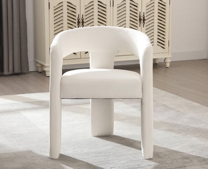 Guyou Modern Sherpa Upholstered Dining Chair, Cute Barrel Side Armchair Kitchen Chair with Armrests and Back for Living Room Dining Room Bedroom, Green