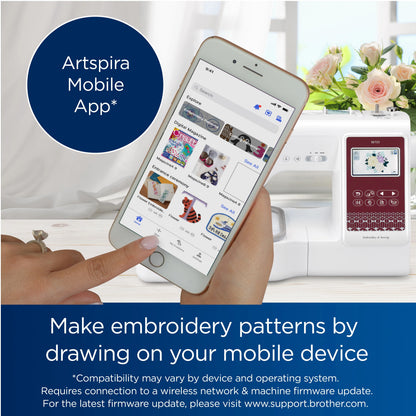 Brother SE725 Sewing and Embroidery Machine with Artspira App, 50 Free Designs