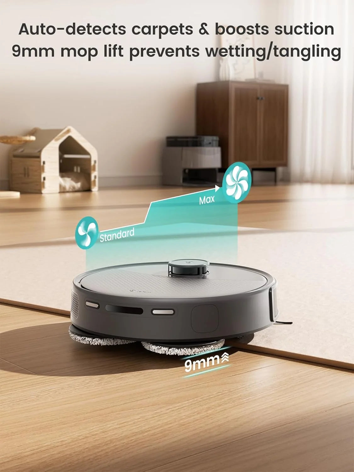 Lefant M3L Robot Vacuum and Mop, 12000Pa Suction, All-in-One Base Station, Anti-Tangle Brushes & Dual Spinning Mop, Self-Emptying & Refilling, LIDAR Navigation