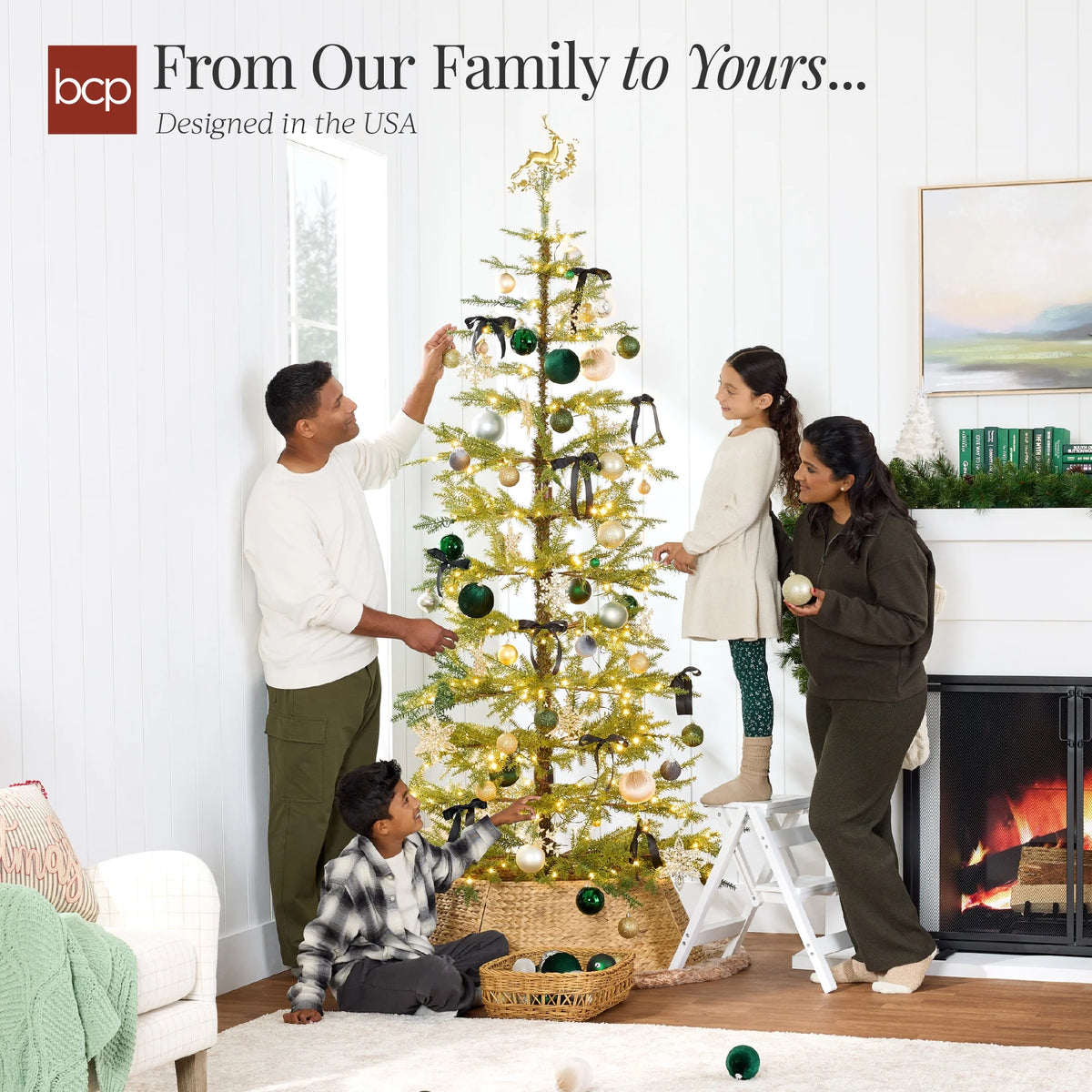 Best Choice Products 4.5ft Pre-Lit Sparse Christmas Tree w/ 100 2-in-1 LED Lights, Cordless Connection, Metal Stand