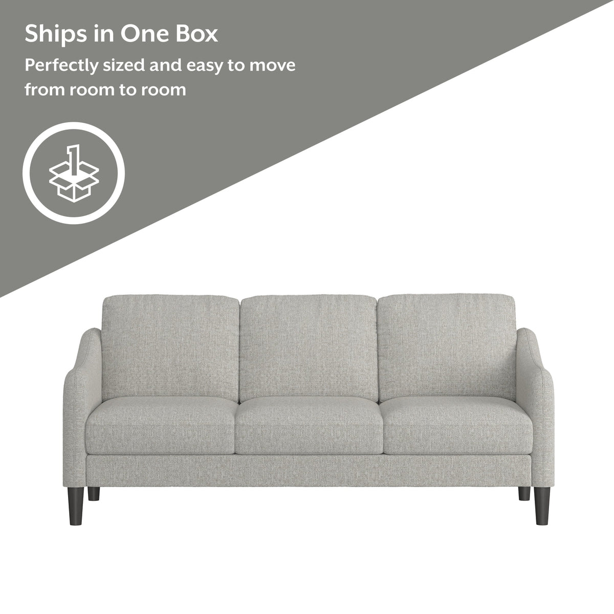 Mainstays Westley Swoop Arm Sofa, Burnt Orange