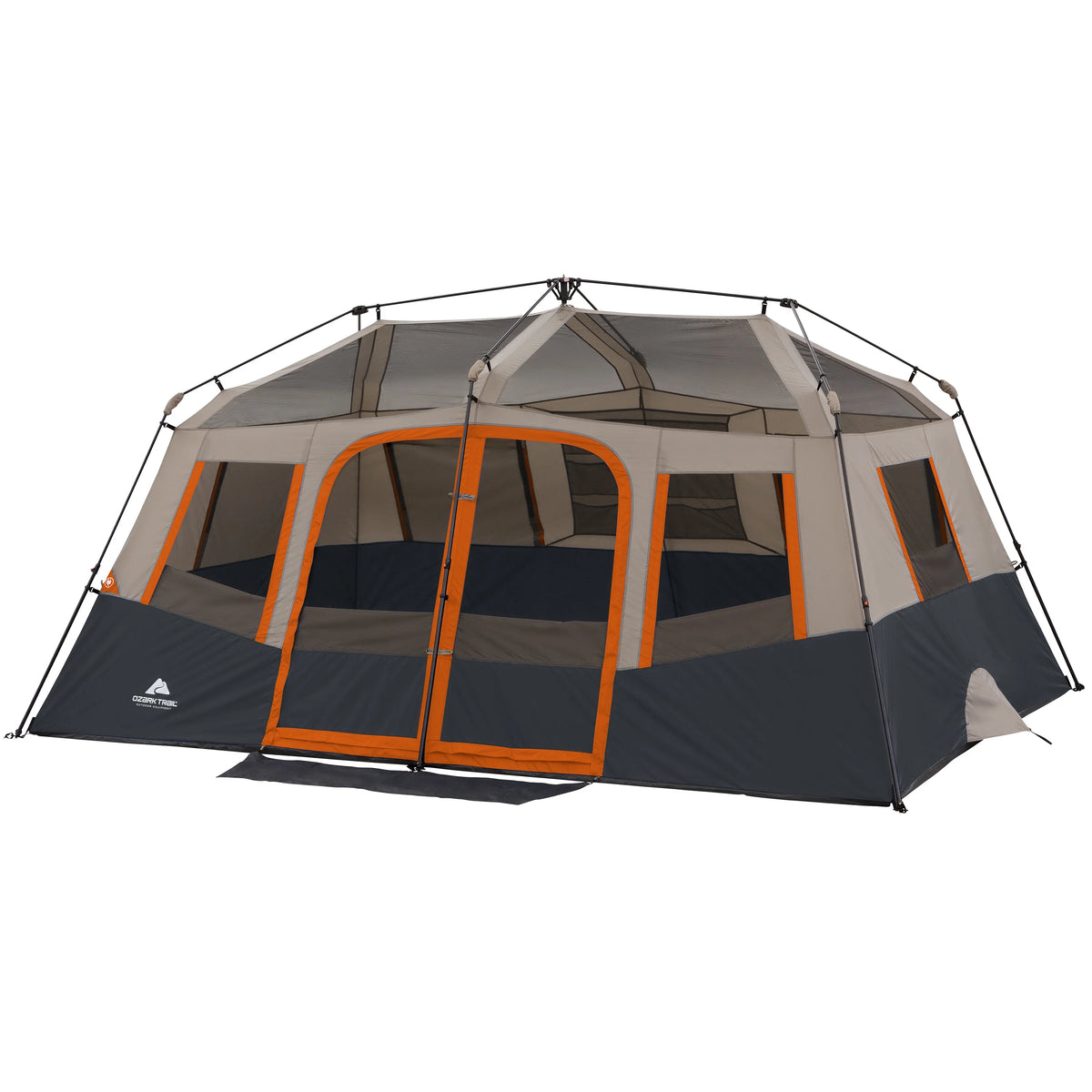 Ozark Trail 10-Person Instant Cabin Tent �C 2-Room Family Camping Tent with Rainfly