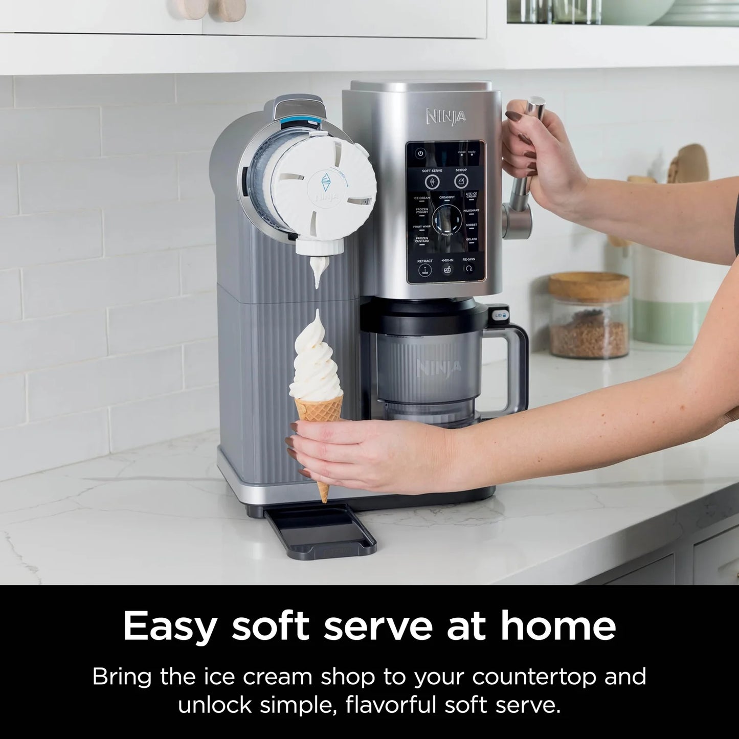 Restored Ninja CREAMi Swirl 13-in-1 Soft Serve Ice Cream Machine - Factory (Refurbished)