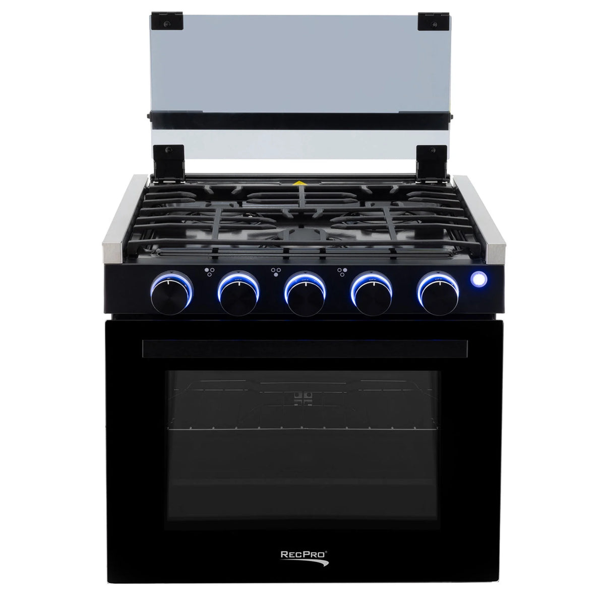 RecPro 21 Inch 3 Burner Propane RV Stove Gas Range without Hood, Black