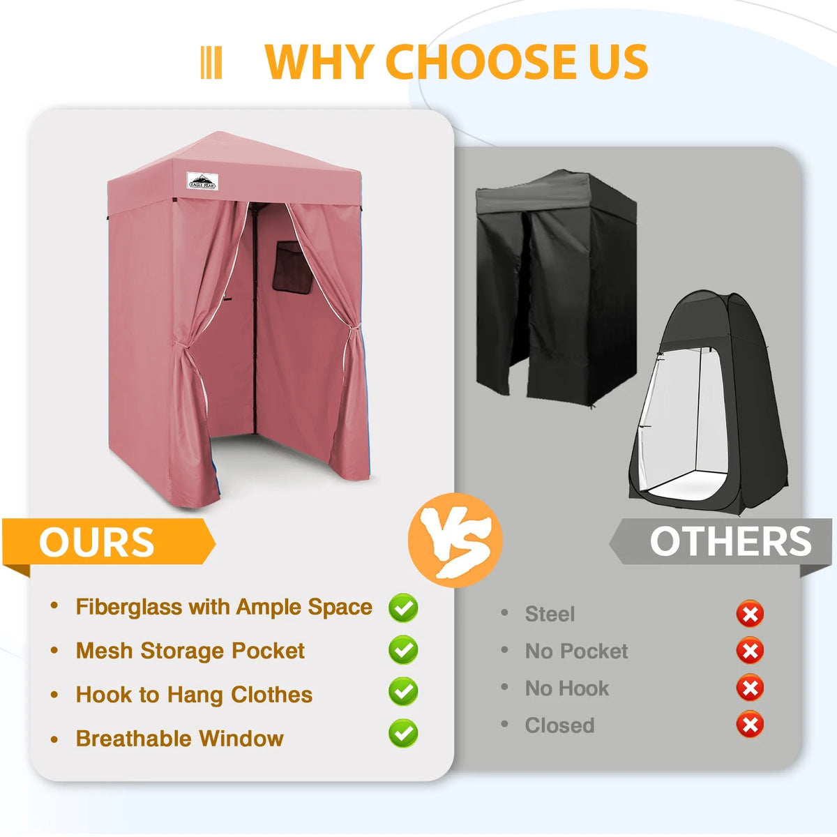 EAGLE PEAK Flex Ultra Compact 4 ft x 4 ft Pop-up Changing Room Canopy, Portable Privacy Cabana