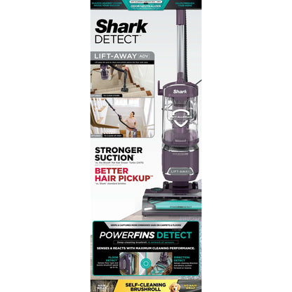 Shark Detect�?Lift-Away® ADV Corded Upright Vacuum with PowerFins Detect�? Self-Cleaning Brushroll, and Odor Neutralizer Technology, LA490