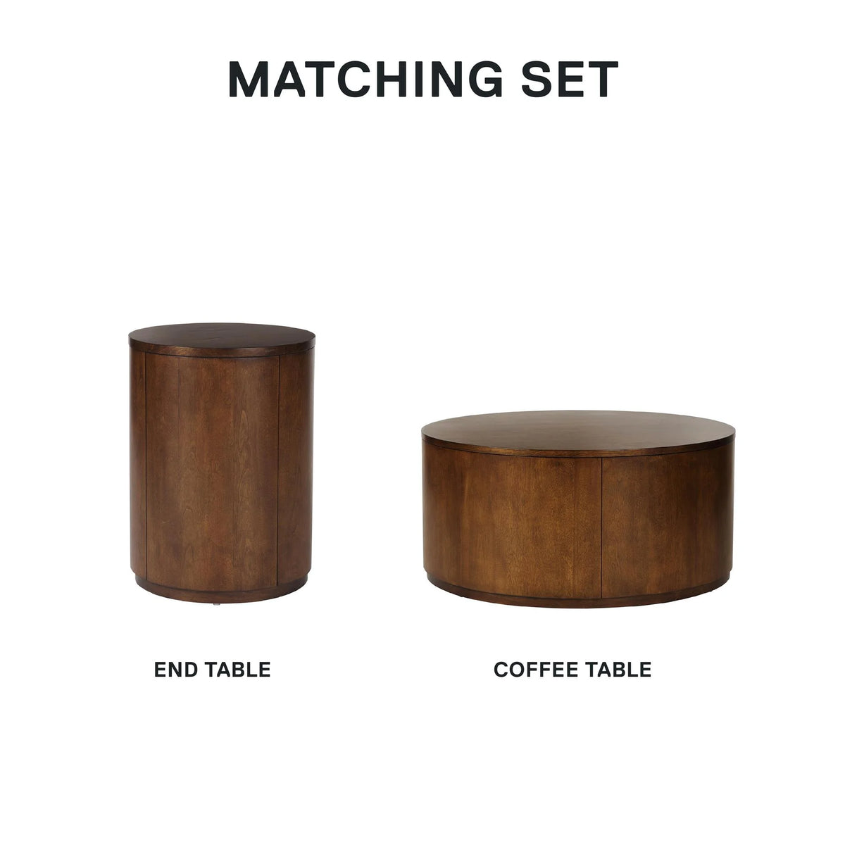Better Homes & Gardens Miller Drum Coffee Table, Black