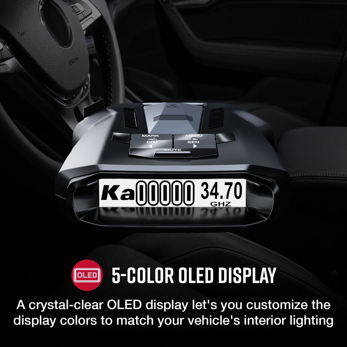 Cobra RAD 700i Laser Radar Detector - Premium Detection Range, AutoLearn Intelligence, Advanced Filtering, Apple CarPlay & Android Auto, Front & Rear Detection