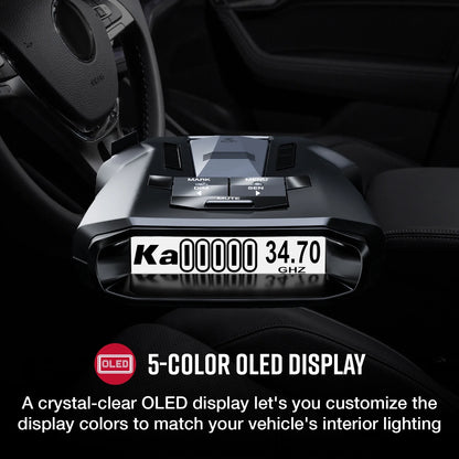 Cobra RAD 700i Laser Radar Detector - Premium Detection Range, AutoLearn Intelligence, Advanced Filtering, Apple CarPlay & Android Auto, Front & Rear Detection