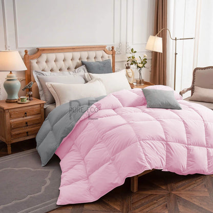 Ayanshi Hotel Bedding Comforter Twin Size, Duvet Insert, Quilted Comforter with Corner Tabs, All Season Lightweight Quilt, Down Alternative Hotel Comforter Twin Size 68X90 Baby Pink