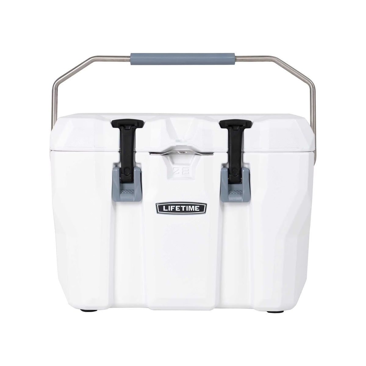 Lifetime 28 qt Bear-Resistant Camping Cooler, Premium High Performance, Ice Retention, Hard Cooler, 20 Can Capacity, Boulder Gray (91289)
