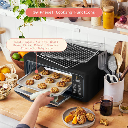 Beautiful Infrared Air Fryer Toaster Oven, 9-Slice, 1800 W, White Icing by Drew Barrymore