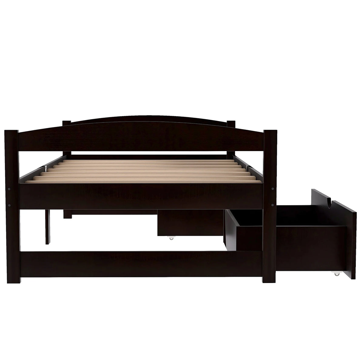 Euroco Twin Size Wooden Daybed with 2 Storage Drawers for Kids Bedroom, Gray