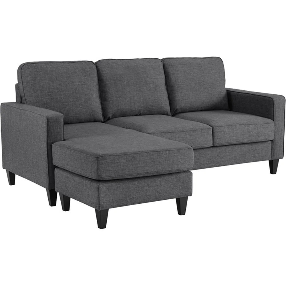 Serta Harmon Square Arm Sectional Navy Blue