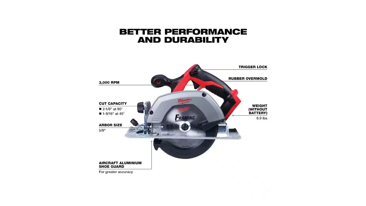 Open Box Milwaukee 2695-27SH M18 18-Volt Lithium-Ion Cordless Combo Kit 7-Tool with 2-Batteries, Charger and Tool Bag