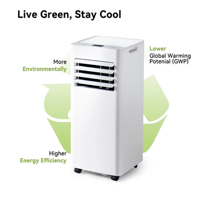Bapipro 10,000 BTU Smart Portable AC - WiFi/Remote, 4-in-1 for 300 Sq.Ft, 24H Timer, Window Kit, ��55dB, ETL Certified