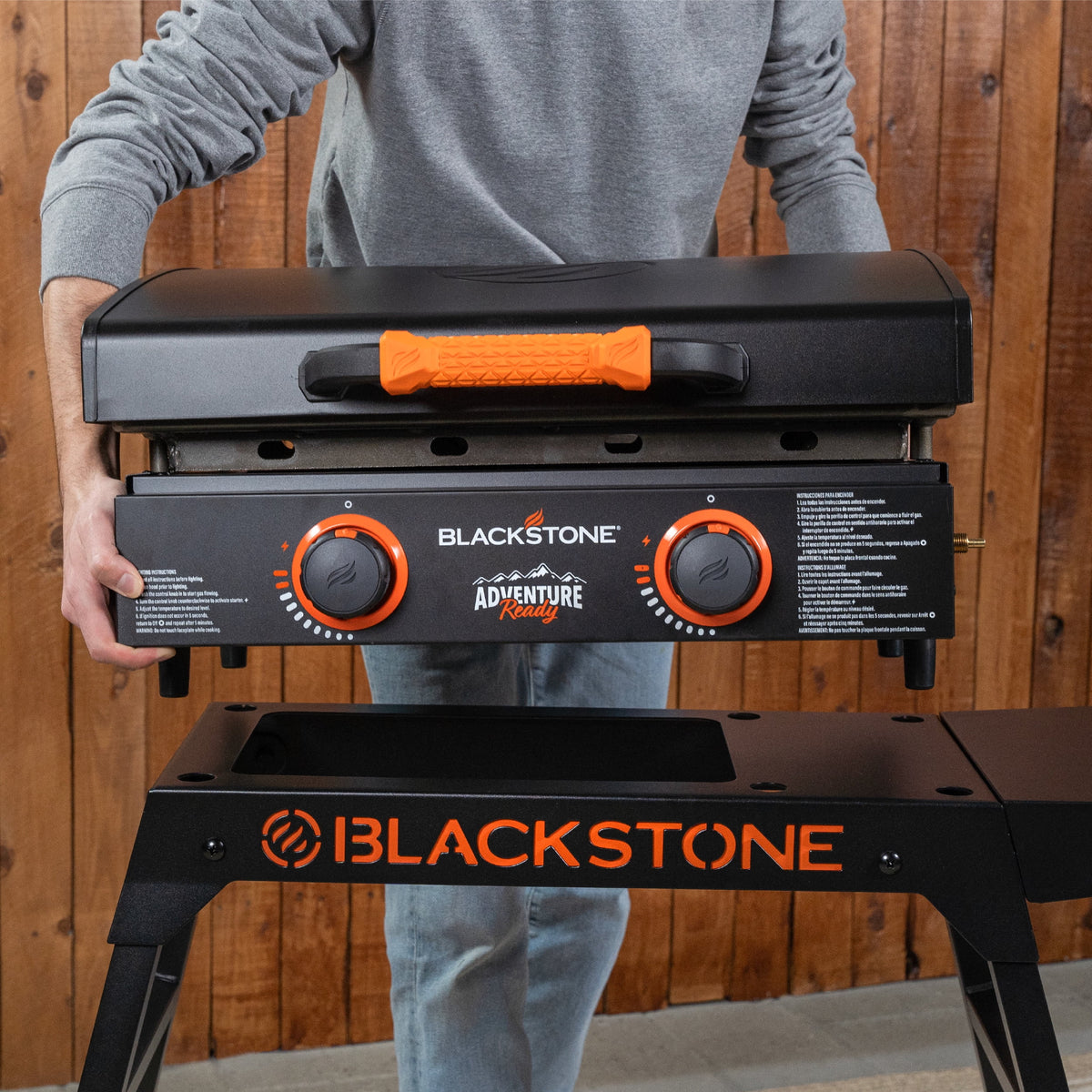 Blackstone Adventure Ready 2-Burner 22" Propane Omnivore Griddle with Stand and Adapter Hose