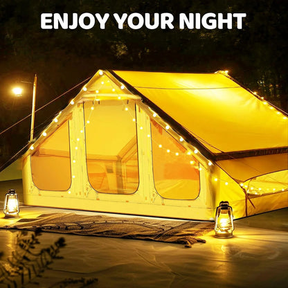 NAIZEA Inflatable Tents for Camping, Blow Up Tent with Hand Pump, Easy Setup Inflatable Hot Tent with Stove Jack, Waterproof Oxford Air Glamping Tents for Camping Adult 4-6 Person