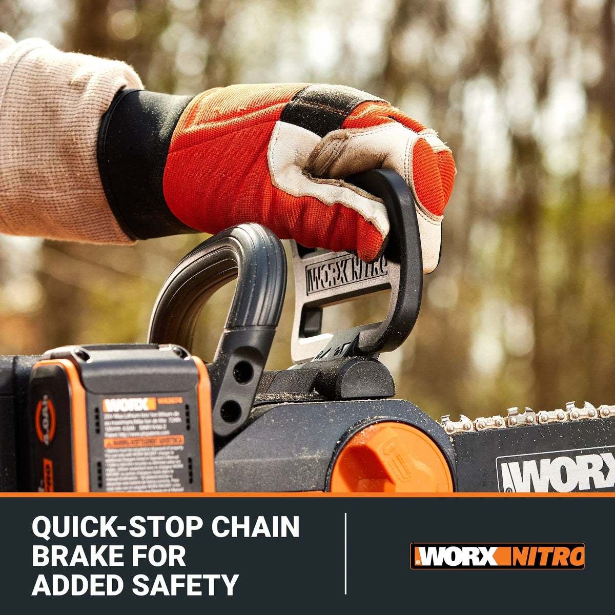 Worx Nitro WG350 20V Brushless 12" Cordless Chainsaw