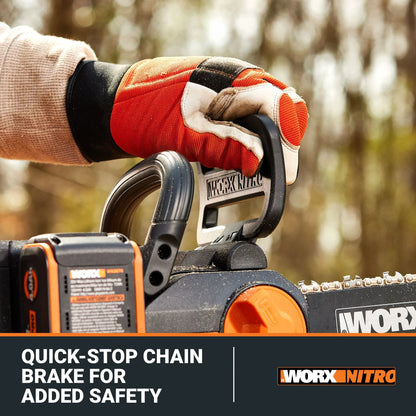 Worx Nitro WG350 20V Brushless 12" Cordless Chainsaw