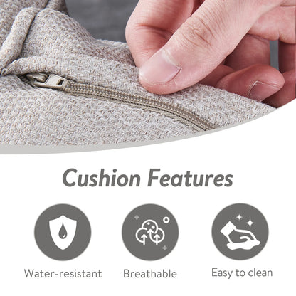 POCASSY Wicker Outdoor Couch, Brown Wicker Sofa Outdoor Furniture with All Weather Rattan and Olefin Cushion for Balcony, Backyard, Porch, Brown/Gray