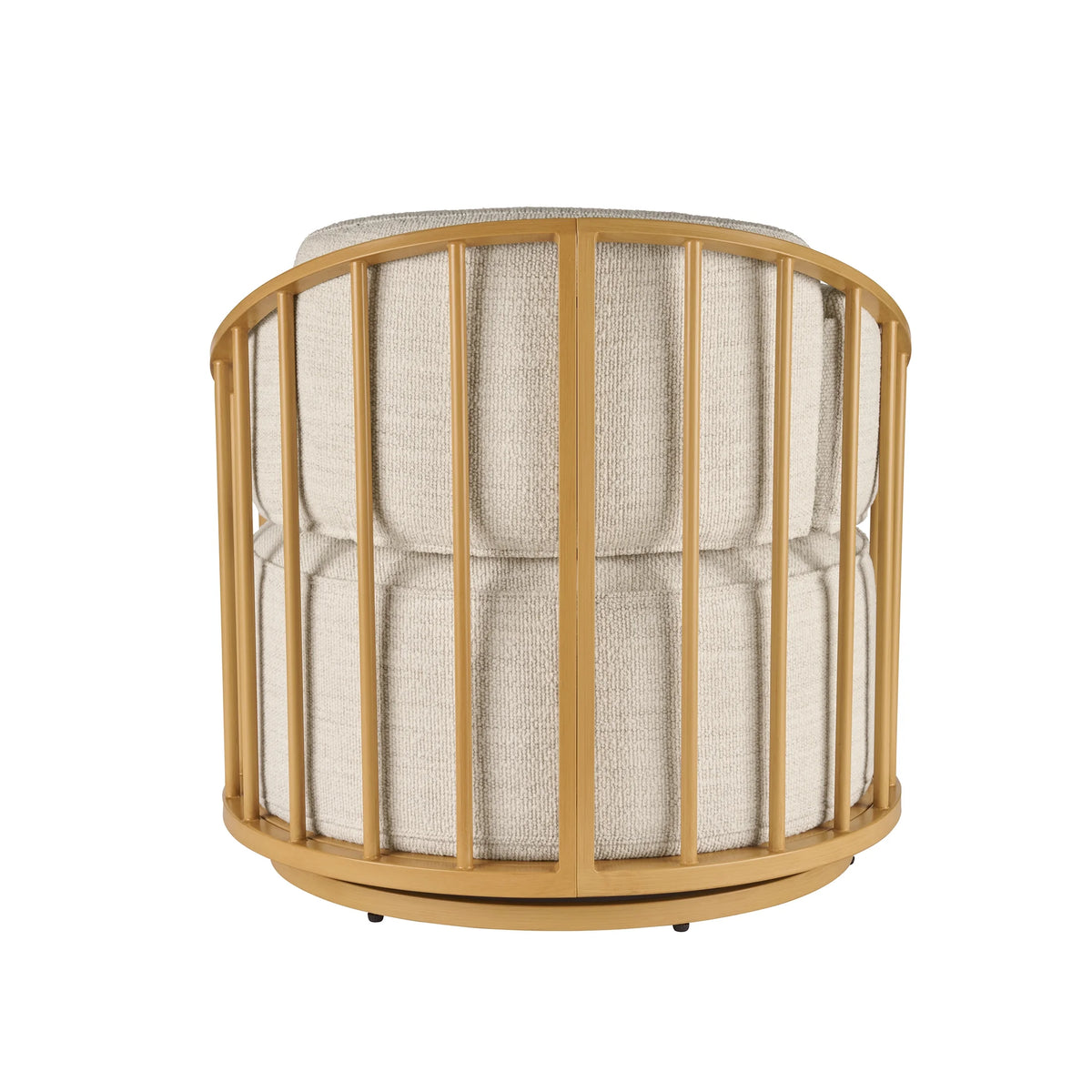 Better Homes & Gardens Lillian Swivel Birdcage Accent Chair, Cream Linen
