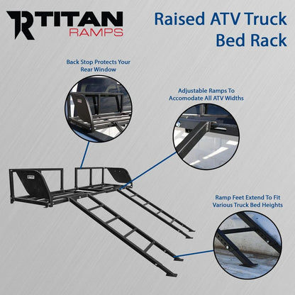 Titan Ramps Raised ATV UTV Truck Bed Rack