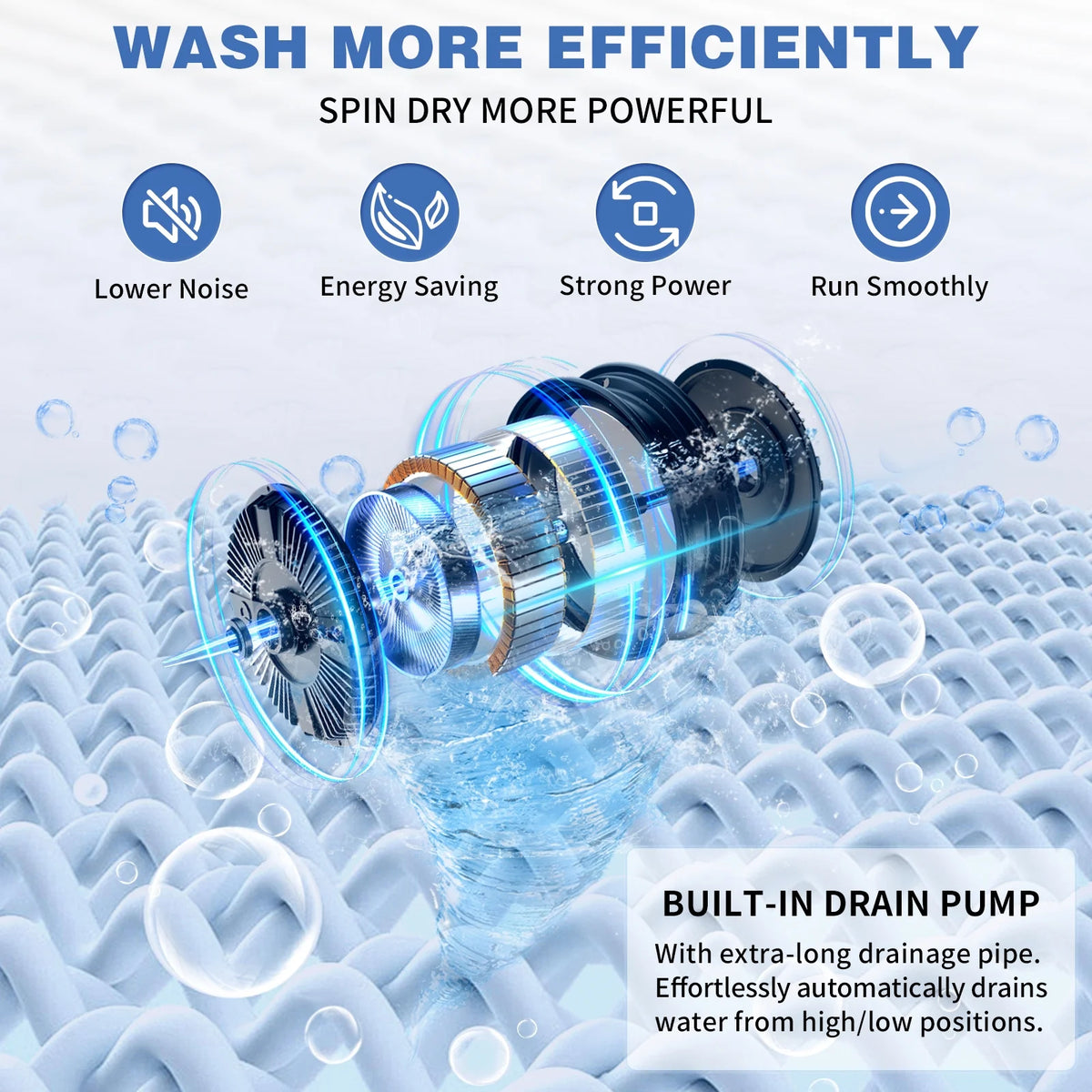 Ktaxon 17.8lbs Portable Fully Automatic Washing Machine W/ Drain Pump
