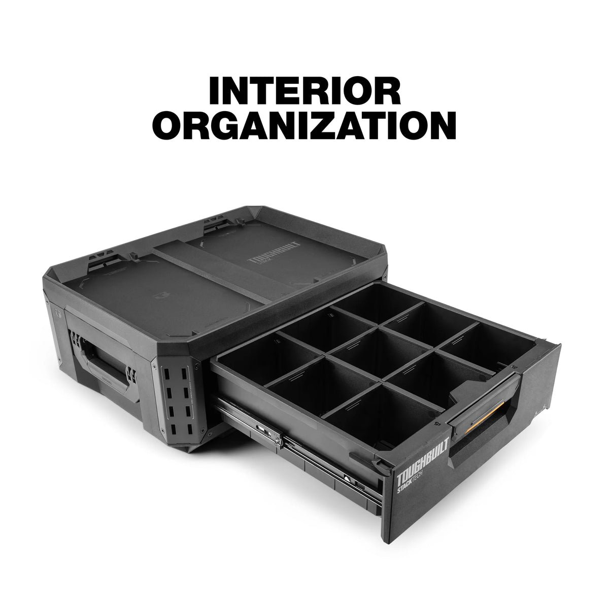 ToughBuilt StackTech 1 Drawer Toolbox, Heavy-Duty Stackable Tools Storage, 50 lb Capacity