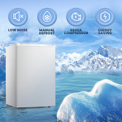 Electactic Upright Freezer, Energy Saving 3.0 Cu.ft Single Door Compact Upright Freezer with Reversible Door(Black)