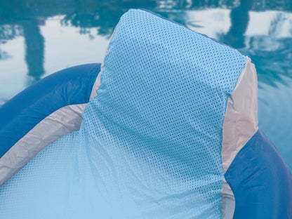 Kelsyus Floating Pool Lounger Inflatable Chair w/ Cup Holder Blue (2 Pack) 80014