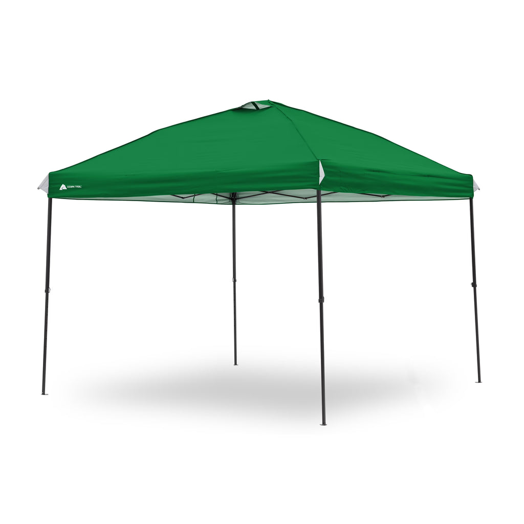 Ozark Trail 10x10 Instant Pop Up Canopy Tent with Simple Push Setup – Straight Leg Pop-Up Tent for Tailgating, Camping & Events, White