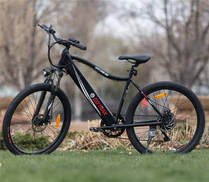 GOTRAX 26" Adult Electric Bike, 350W Motor up 20mph, Professional Electric Mountain Bikes, Black