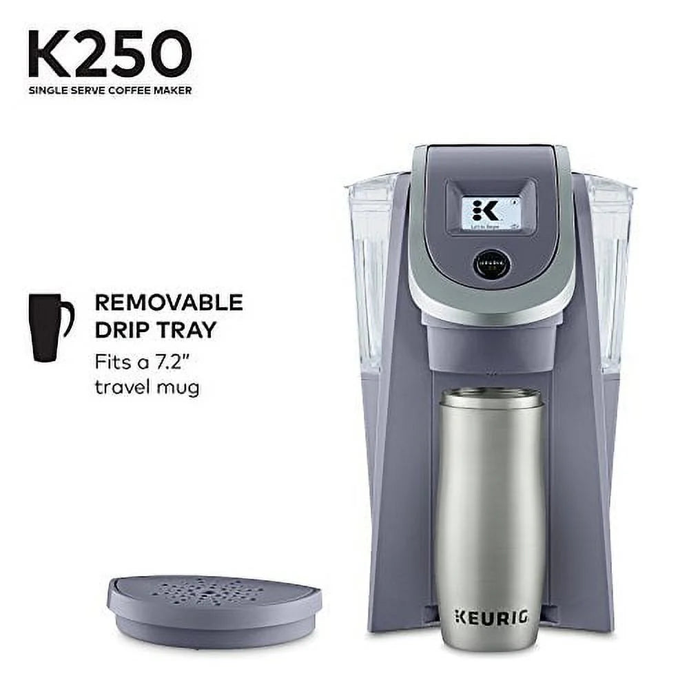 Keurig K250 Coffee Maker, Single Serve K-Cup Pod Coffee Brewer, With Strength Control, Plum Gray