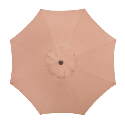 BrylaneHome Outdoor Tilt-And-Crank Umbrella With 8 Sturdy Steel Ribs Heavy Duty Fade-Resistant Tilting Shade Patio Garden Backyard Décor Pool Home