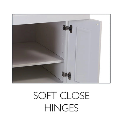 Design House Brookings Ready to Assemble Wood Shaker 2-Door and 2-Drawer Kitchen Base Cabinet (48 x 34.5 x 24), Sherwin Williams? White