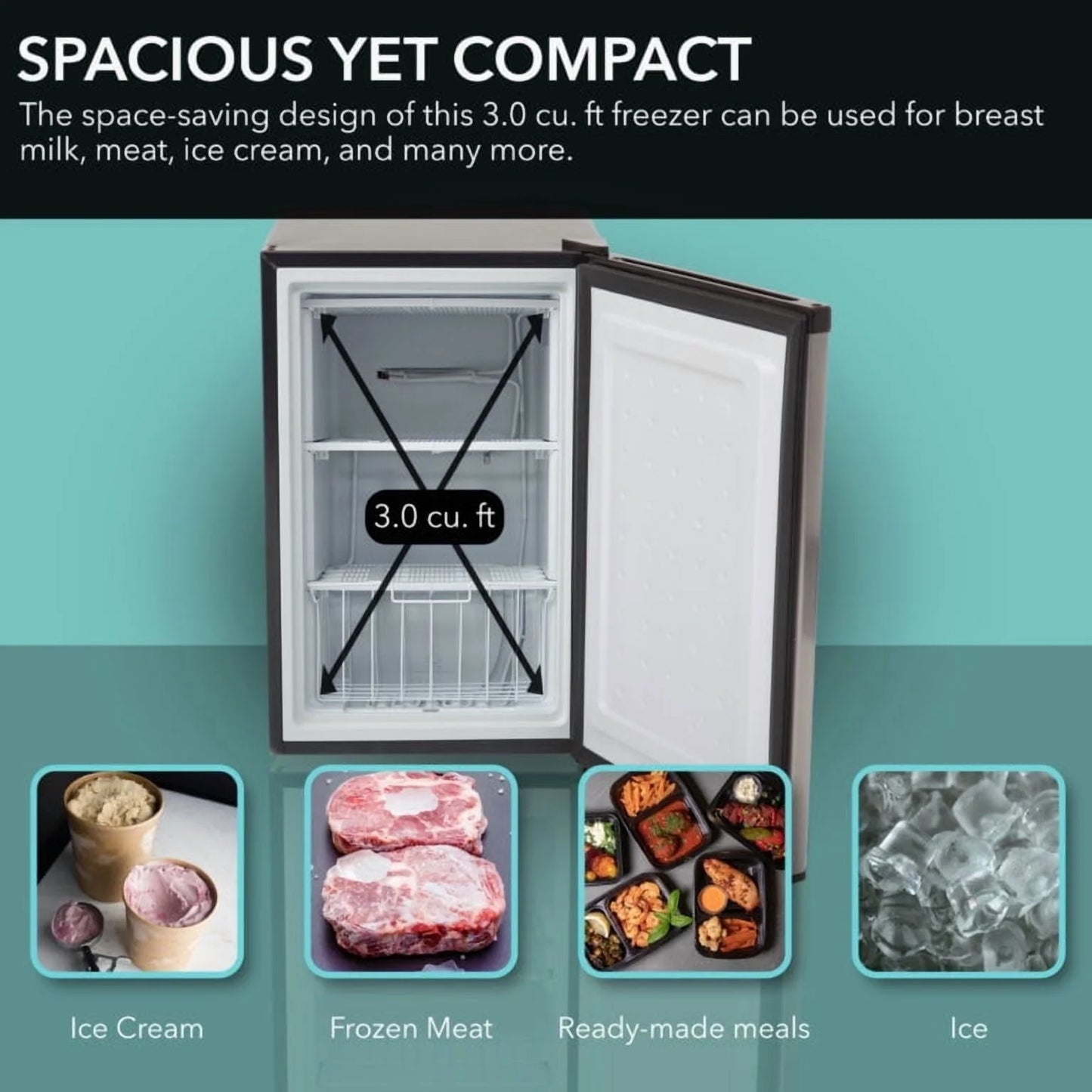 Whynter 3.0 cu. ft. Energy Star Upright Freezer with Lock �C Stainless Steel (Cuf-301SS)