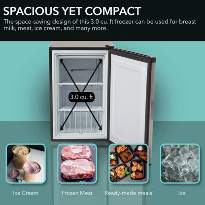 Whynter 3.0 cu. ft. Energy Star Upright Freezer with Lock �C Stainless Steel (Cuf-301SS)